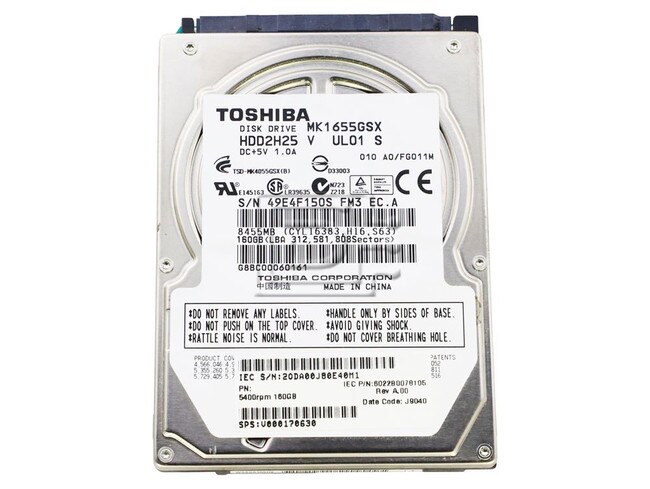 Toshiba MK1655GSX Laptop SATA 2.5" Hard Drive Image 1 image