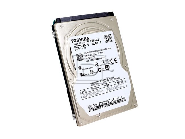 Toshiba MK1661GSYFN DGMXG 0DGMXG Laptop SATA 2.5" Hard Drive Image 1 image