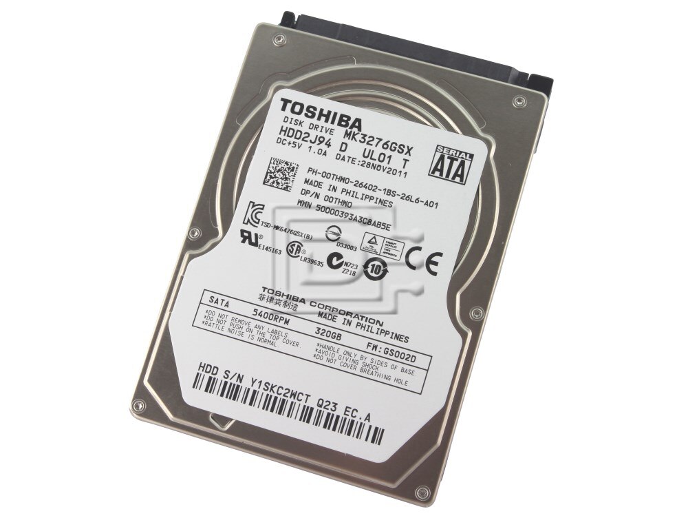 Toshiba MKGSX / F4VGH GB 2.5" 3Gbps 5.4K RPM SATA HDD