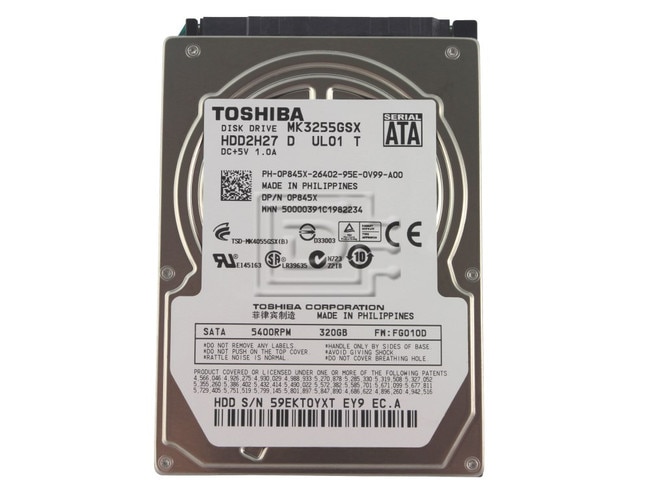 Toshiba MK3255GSX SATA Hard Drive Image 1 image