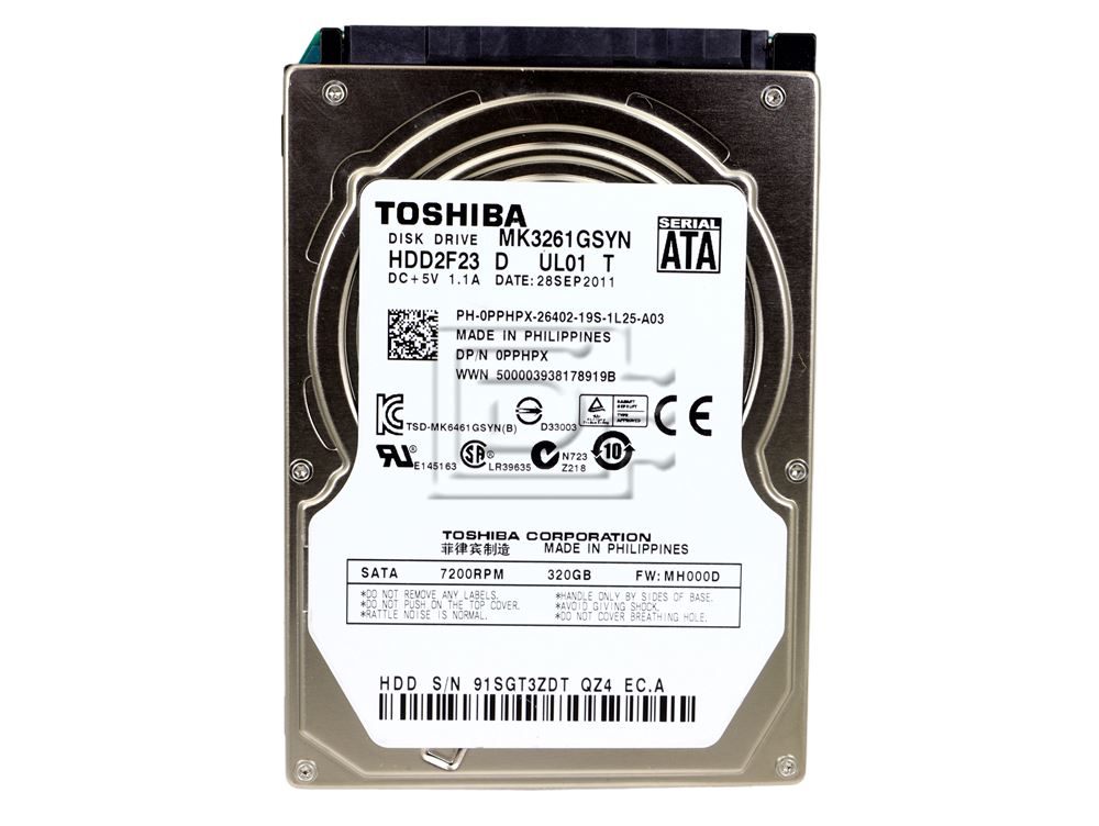 Toshiba MK3261GSYN SATA Hard Drive Image 2 image