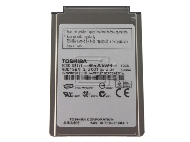 Toshiba MK4006GAH Laptop SATA Hard Drive image 1