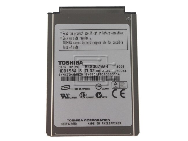 Toshiba MK8007GAH HDD1584 Laptop 1.8" IDE ATA100 Hard Drive image 1