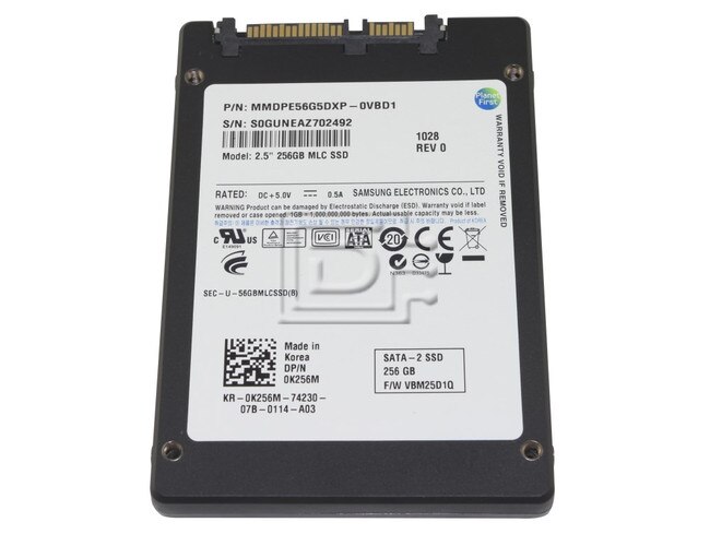 SAMSUNG MMDPE56G5DXP-0VB MMDPE56G5DXP-0VBD1 K256M 0K256M KR-0K256M-01851-02R-0445-A02 Laptop SATA Flash SSD Solid State Drive image 1
