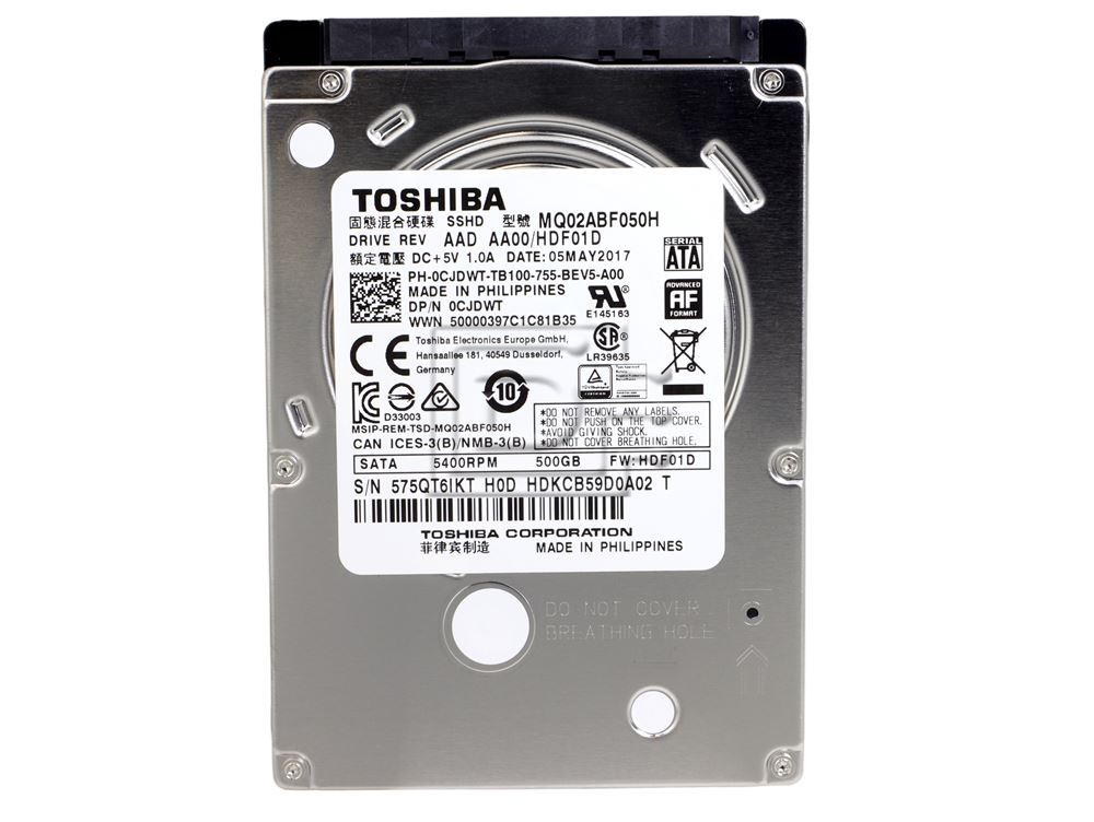 Toshiba MQ02ABF050H 0CJDWT CJDWT Laptop Mobile SATA Hard Drive Image 2 image