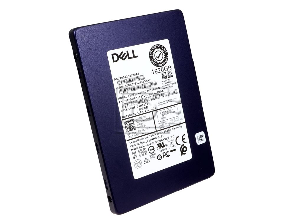 Micron 5200 Max MTFDDAK1T9TDN / Dell YYJJT / 0YYJJT 1.92TB 2.5