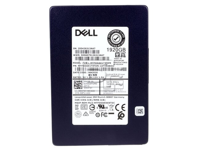 Micron MTFDDAK1T9TDN MTFDDAK1T9TDN-1AT1ZABDA MTFDDAK1T9TDN-1AT1ZABYY XKF5Y SATA Solid State Drive Image 2 image