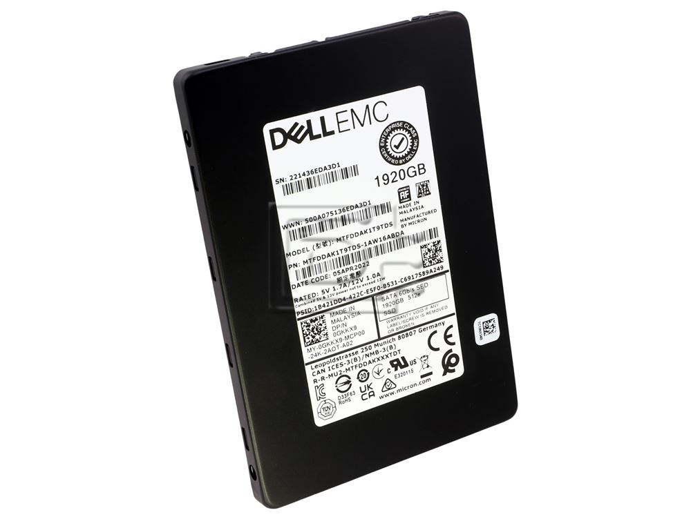 Dell GKKX9 Micron MTFDDAK1T9TDS-1AW16ABDA 5300 PRO 1.92TB SED 2.5