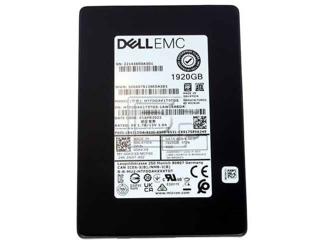 Micron MTFDDAK1T9TDS-1AW16ABDA GKKX9 0GKKX9 5300 Pro 1.92TB SATA SED Read RI SSD Image 2 image