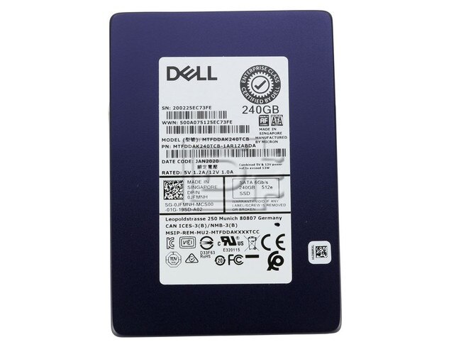 Micron MTFDDAK240TCB-1AR1ZABDA JFMNH 0JFMNH SATA Solid State Drive image 1