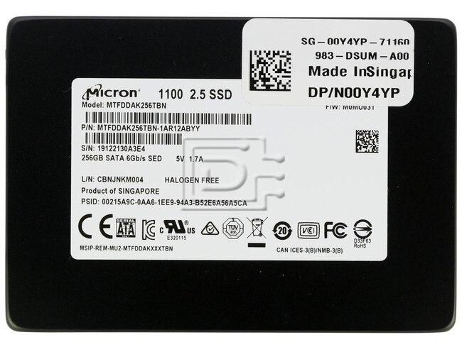Micron MTFDDAK256TBN-1AR1ZABYY SATA Solid State Drive Image 1 image