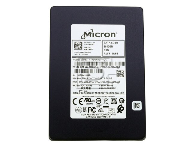 Micron MTFDDAK3T8TDD YNTTX 0YNTTX MTFDDAK3T8TDD-1AT16ABDB SATA Solid State Drive image 4