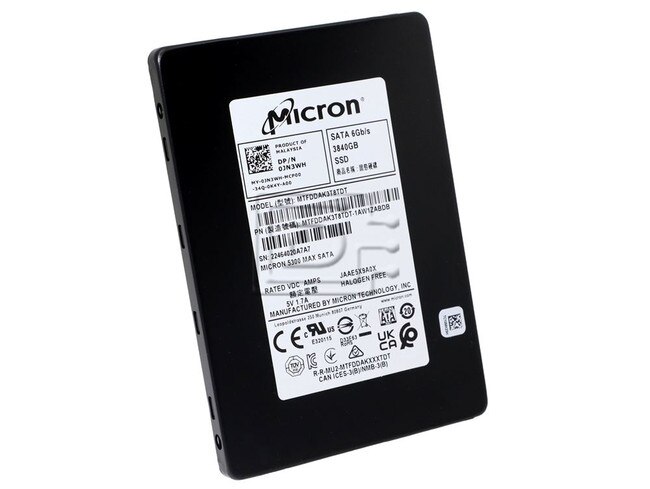 Micron MTFDDAK3T8TDT-1AW16ABDB JN3WH 0JN3WH MTFDDAK3T8TDT MTFDDAK3T8TDT-1AW16ABYY 5300 MAX 3.84TB SATA SED SSD Image 1 image