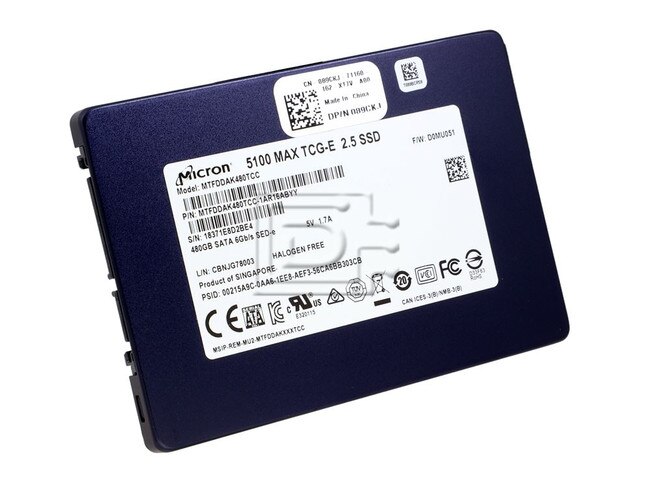Micron MTFDDAK480TCC-1AR16ABYY 89CKJ 089CKJ 5100 MAX 480GB SED SATA Solid State Drive Image 1 image