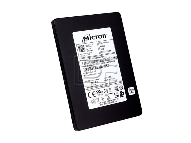 Micron MTFDDAK480TDT KG2YN 0KG2YN MTFDDAK480TDT-1AW1ZABYY MTFDDAK480TDT-1AW1ZABDB 480GB Mixed Use SATA SSD Solid State Drive Image 1 image