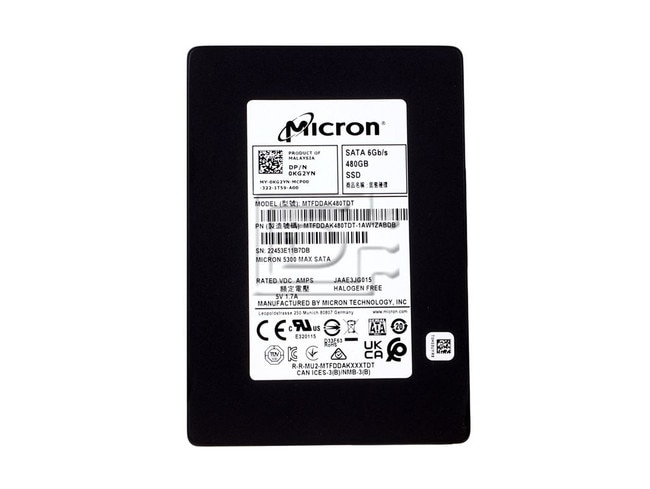 Micron MTFDDAK480TDT KG2YN 0KG2YN MTFDDAK480TDT-1AW1ZABYY MTFDDAK480TDT-1AW1ZABDB 480GB Mixed Use SATA SSD Solid State Drive Image 2 image