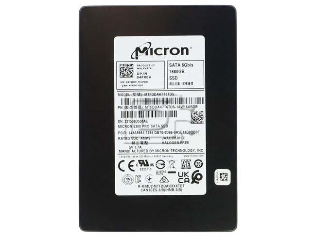 Micron MTFDDAK7T6TDS-1AW16ABYY MTFDDAK7T6TDS-1AW1 4FR0V 04FR0V MTFDDAK7T6TDS-1AW16ABYY Image 1 image