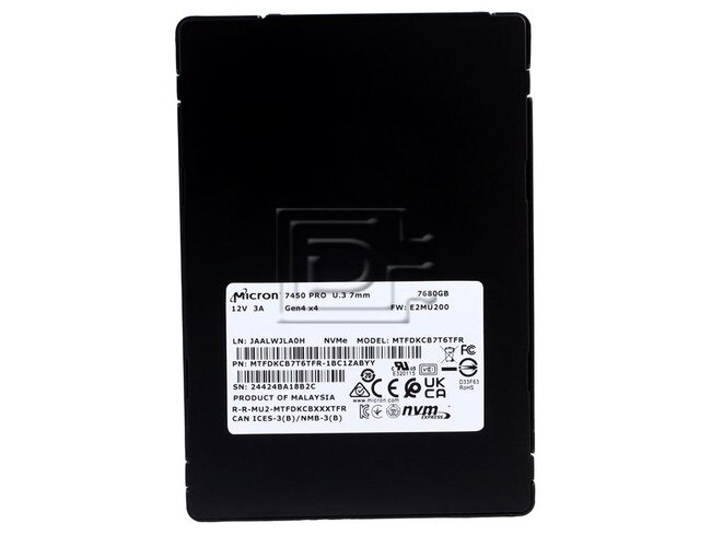 Micron MTFDDAK7T6TGA-1BC15ABYY MTFDDAK7T6TGA-1BC15ABYYR 5400 PRO 7.68TB SATA SED TCG OPAL Solid State Drive SSD Image 2 image