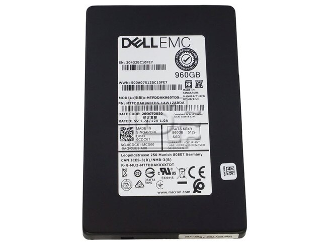 Micron MTFDDAK960TDS CDC61 0CDC61 960GB 2.5 SSD SATA Image 1 image