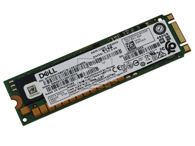 Micron MTFDDAV480TCB-1AR1ZABDA GPGC0 0GPGC0 SATA Solid State Drive Image 2 image