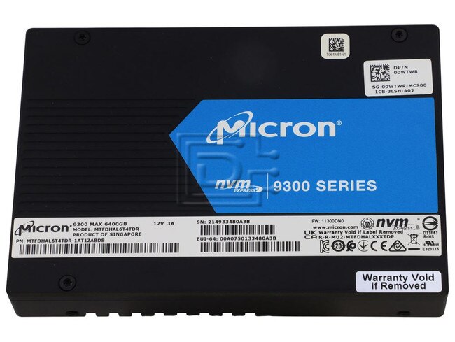 Micron MTFDHAL6T4TDR-1AT1ZABYY MTFDHAL6T4TDR-1AT1ZABDB 6.4TB U.2 NVMe SSD Image 1 image