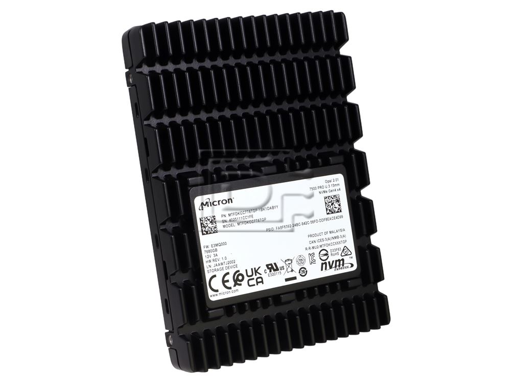 Micron 7500 PRO MTFDKCC7T6TGP-1BK1DABYY 7.68TB U.3 SED PCIe 4.0