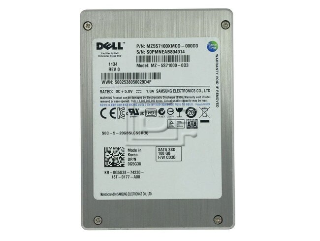 SAMSUNG MZ-5S71000-0D3 0G613R G613R G5G38 0G5G38 0W09G0 W09G0 MZ5S7100XMCO-000D3 5002538050026418 SATA SSD Drive image 2
