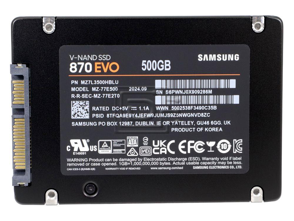 SAMSUNG MZ-77E500E EVO 870 960GB SATA Solid State Drive SSD Image 2 image