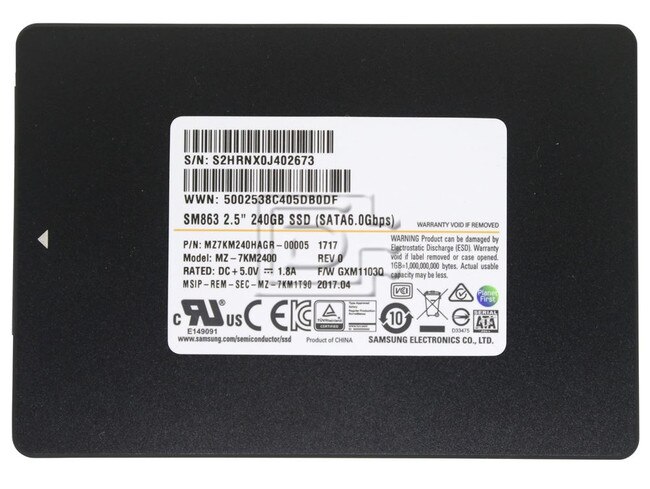 SAMSUNG MZ-7KM2400 MZ7KM240HAGR-00005 SATA Solid State Drive Image 2 image