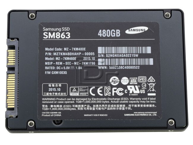 SAMSUNG MZ-7KM4800 MZ-7KM480E MZ7KM480HAHP-00005 SATA Solid State Drive image 2