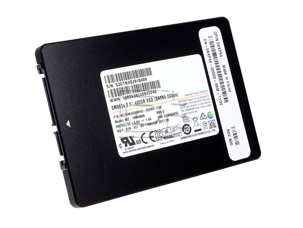 SAMSUNG MZ-7KM480N MZ7KM480HMHQ-000MV KKP64 0KKP64 SM863a 480GB 2.5 Mixed Use SATA SSD Image 1 image