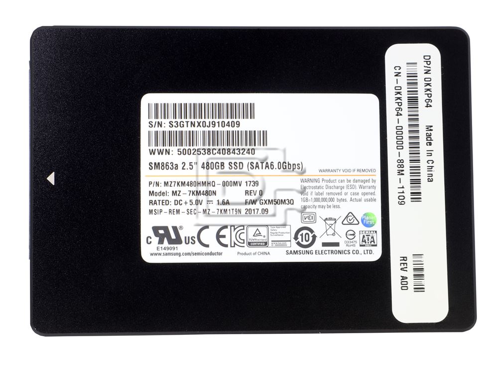 SAMSUNG MZ-7KM480N MZ7KM480HMHQ-000MV KKP64 0KKP64 SM863a 480GB 2.5 Mixed Use SATA SSD Image 2 image