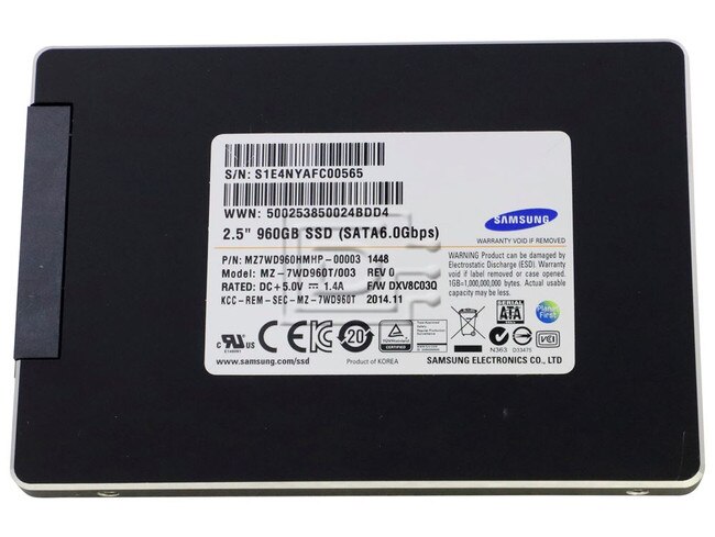 SAMSUNG MZ-7WD960T/003 MZ-7WD960T MZ7WD960HMHP MZ7WD960HMHP-00003 SATA SSD Image 1 image