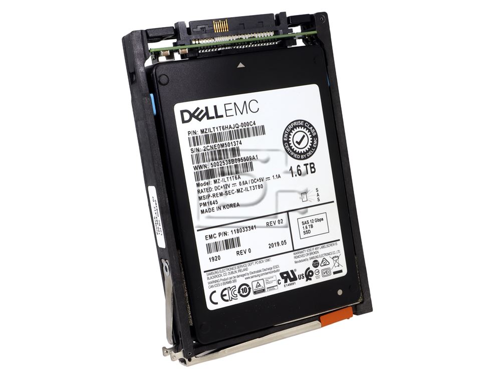 SAMSUNG MZ-ILT1T6A MZILT1T6HAJQ MZILT1T6HAJQ-000C4 118033341 005052614 1600GB 1.6TB SAS SSD EMC Image 1 image