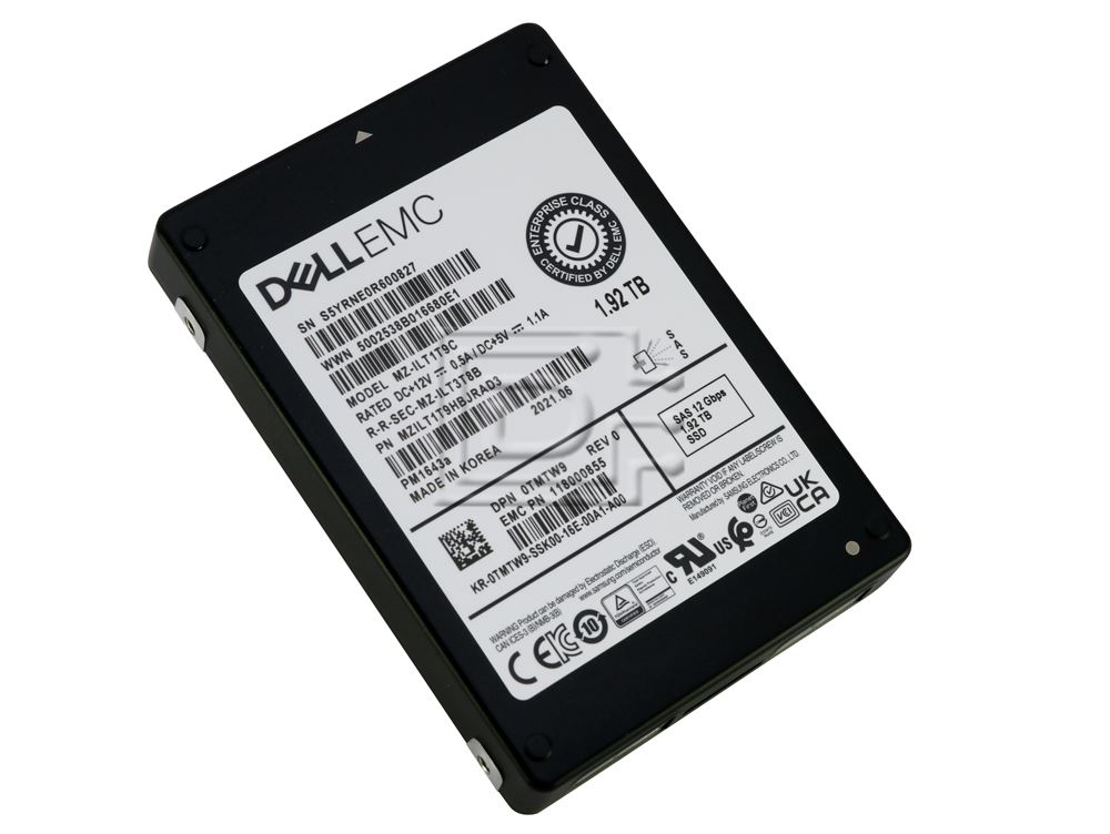SAMSUNG MZ-ILT1T9C TMTW9 0TMTW9 MZILT1T9HBJRAD3 Dell 1.92TB 2.5 SSD SAS ME9 Image 2 image