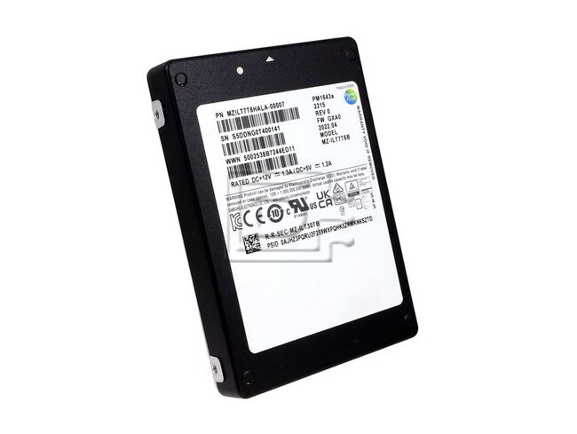 SAMSUNG MZ-ILT7T6B MZILT7T6HALA-00007 PM1643a 7.68TB 8TB SAS SSD Image 1 image