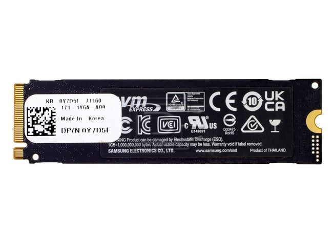 SAMSUNG MZ-V7S1T0 Y7D5F 0Y7D5F 1TB PCIe 3.0 M.2 NVMe SSD Image 3 image