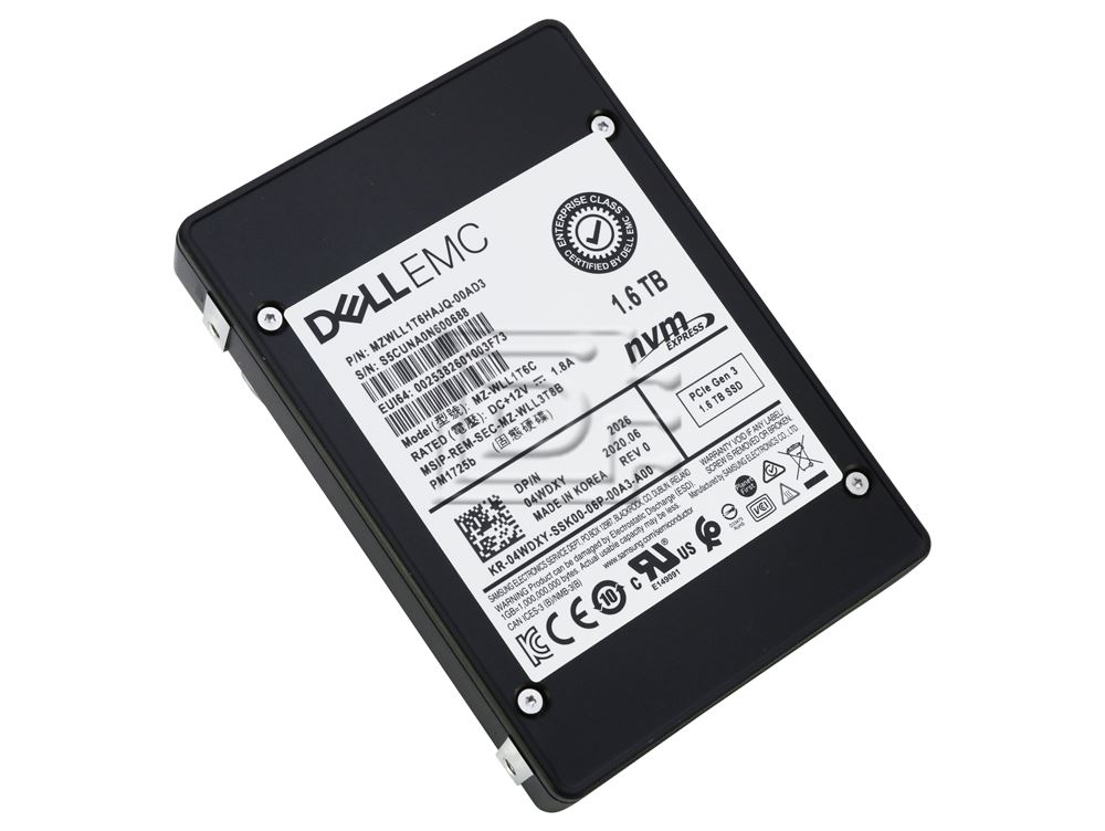 SAMSUNG MZ-WLL1T6C 04WDXY 4WDXY MZWLL1T6HAJQ-00AD3 PCIe NVMe Solid State Drive Image 2 image