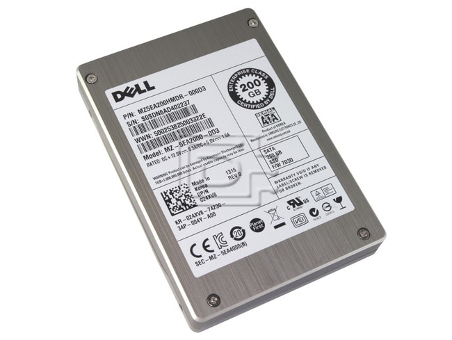 SAMSUNG MZ5EA200HMDR-00003 024XV8 24XV8 MZ5EA200HMDR MZ5EA200HMDR-0D3 MZ5EA200HMDR-000D3 MZ-5EA2000-0D3 Samsung 200GB SATA SSD MLC eMLC Drive image 1