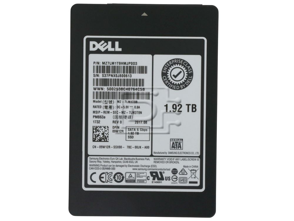 SAMSUNG MZ7KM1T9HMJP0D3 0K5P0T K5P0T MZ-7KM1T9N SATA SSD Image 2 image