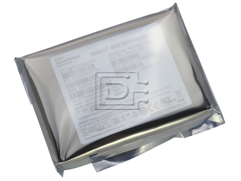 SAMSUNG MZ7KM480HMHQ-000H3 MZ-7KM480N 866614-002 MK000480GWCEV 480GB 2.5 SSD SATA Image 3 image