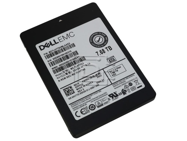SAMSUNG MZ7LH7T6HMLA0D3 MZ-7LH7T6A 04V7YD 4V7YD SATA Solid State Drive Image 1 image