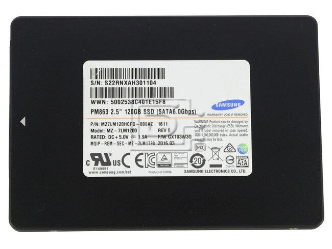 SAMSUNG MZ-7LM1200 MZ-7LM120 MZ7LM120HCFD MZ7LM120HCFD-000AZ 2.5in 2.5" SSD SATA Image 1 image