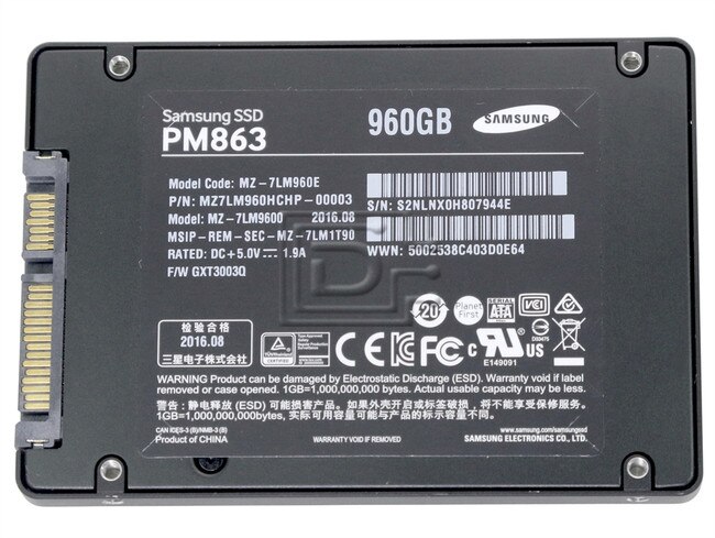SAMSUNG MZ7LM960HCHP-00003 MZ7LM960HCHP 960GB 2.5 SSD SATA Image 2 image