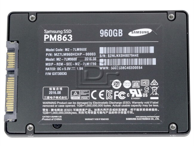 SAMSUNG MZ7LM960HCHP-00003 MZ7LM960HCHP 960GB 2.5 SSD SATA image 2