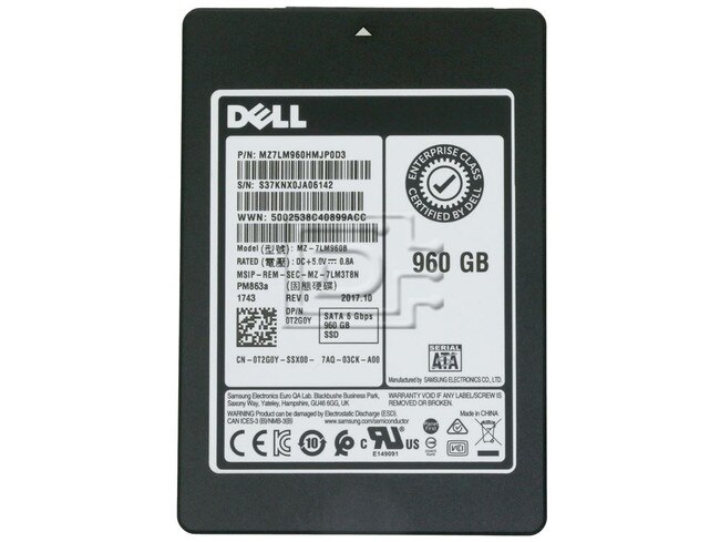 SAMSUNG MZ7LM960HMJP-0D3 0T2G0Y T2G0Y 960GB SSD Image 2 image
