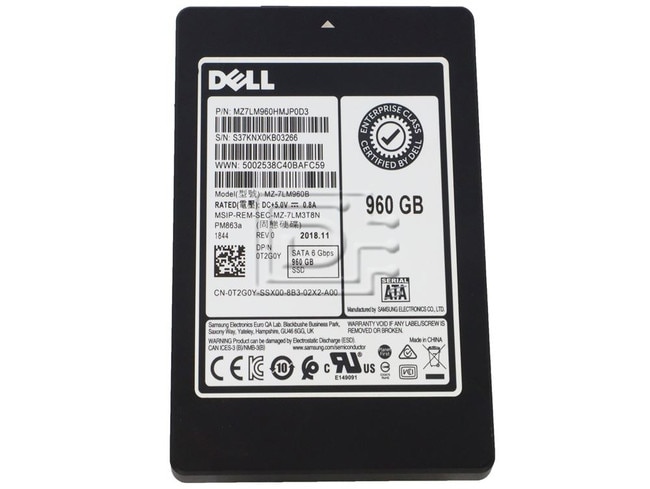 SAMSUNG MZ7LM960HMJP0D3 T2G0Y 0T2G0Y 960GB SATA RI SSD Image 1 image