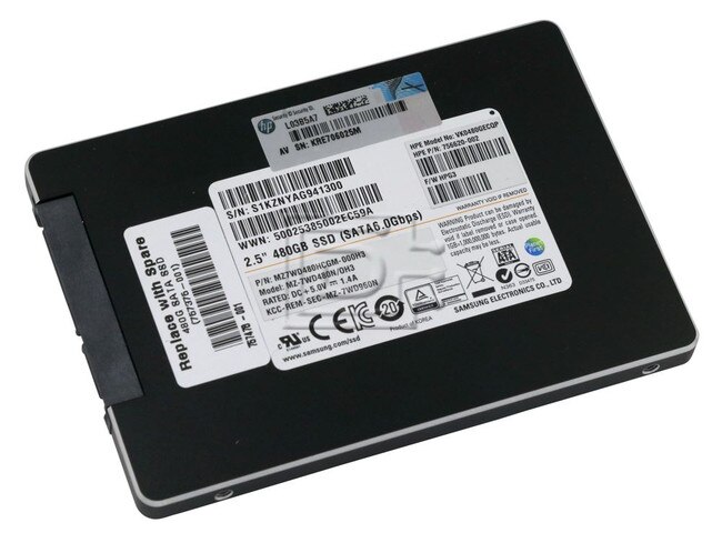 SAMSUNG MZ7WD480HCGM MZ7WD480HCGM-000H3 MZ7WD480HCGM-000H2 756620-002 MZ-7WD480N/0H3 SATA SSD image 1