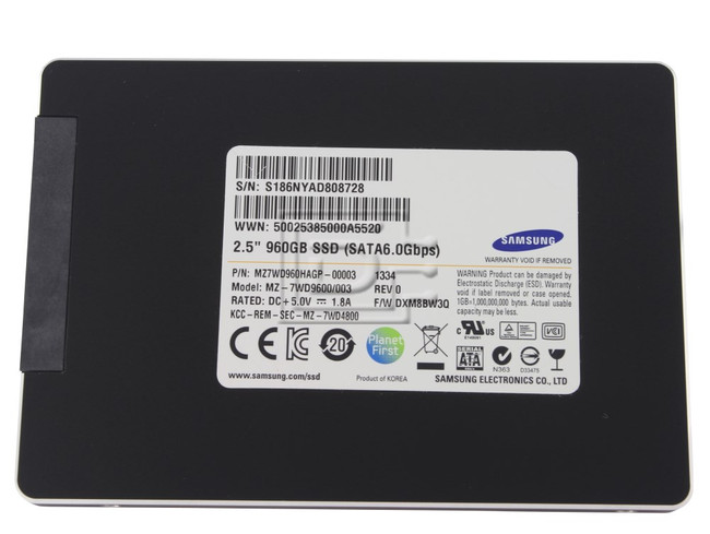 SAMSUNG SAM-MZ7WD960HAGP-00003 MZ7WD960HAGP SM843T SATA SSD image 1