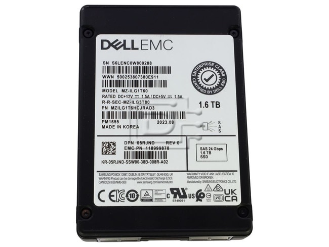 SAMSUNG MZILG1T6HCJRAD3 5RJND 05RJND MZ-ILG1T60 MZ-ILG3T80 Dell 1.6TB SAS SSD ME5 Image 1 image